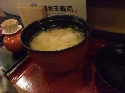 築地玉寿司ペアGINZA　味噌汁