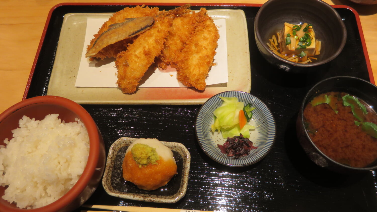 京ばし 松輪　アジフライ定食