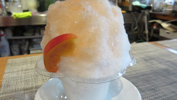 nagano　川中島の白桃かき氷