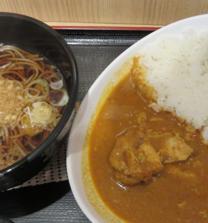 よもだそば　よもだカレー半たぬきそばセット