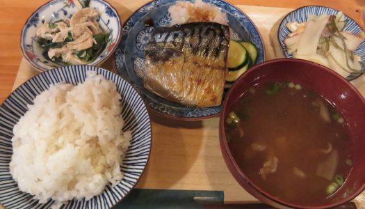 銀座　しのだ家　鯖の焼魚定食