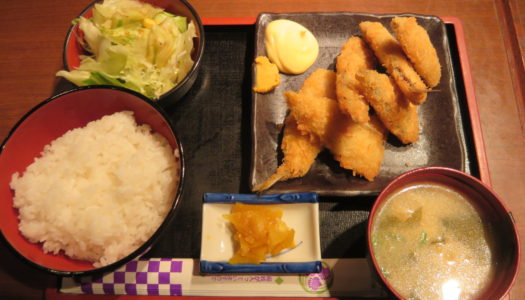 銀座　のんちゃん　アジフライ定食