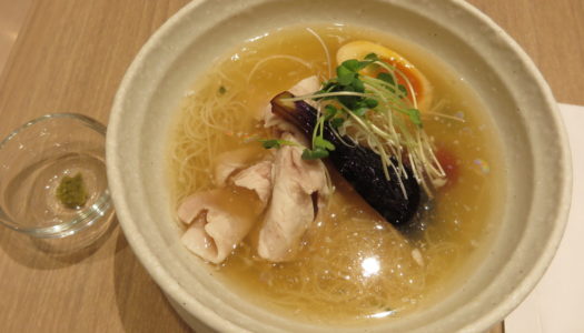 銀座　innit IZAMESHI Dish　三元豚の豚しゃぶ 梅おろし冷麺 | 塩豆腐とわかめご飯の和風ライスサラダ