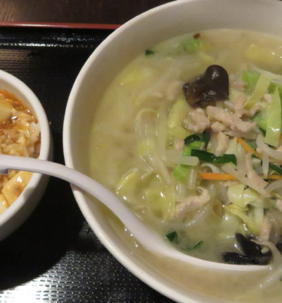 東方一角　野菜タンメン＋ミニマーボ豆腐丼