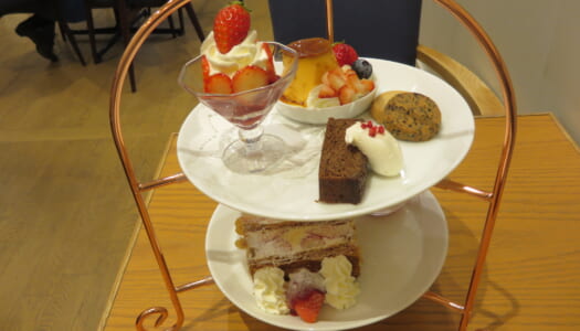 有楽町　キハチカフェ＠日比谷シャンテ　季節のAfternoon Tea Set KIHACHIのパイスペシャル | モンブランパフェ
