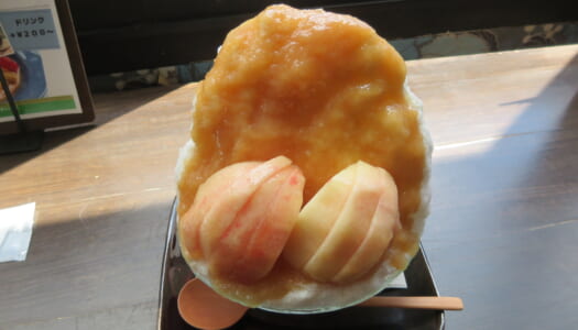 銀座　CAFE DINING BOTARICO　桃くま（かき氷） | 彩り野菜のグリーンカレー