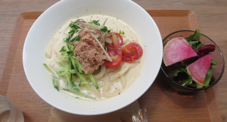 SONOKO CAFE　国産たらこの冷製豆乳クリームうどん