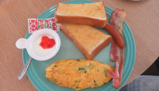 銀座　むさしの森珈琲　オムレツプレート | フォレストスペシャル 2種のソースのきのこオムライス