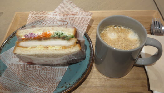 京橋　REFUEL+ cafe & bar＠lyf銀座東京　とんかつサンドイッチ