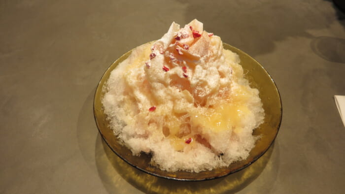 現代里山料理ZEN HOUSE＠ミレニアム 三井ガーデンホテル東京　花桃露（かき氷）