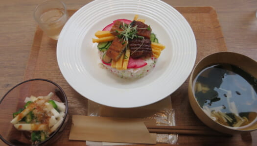 銀座　SONOKO CAFE　高知県産うなぎの花ちらし | 国産たらこの冷製豆乳クリームうどん