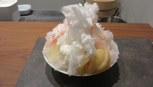 銀座　今菓子司 銀座風月堂　かき氷 花白桃 | 秋の菓料茶酒とモンブラン