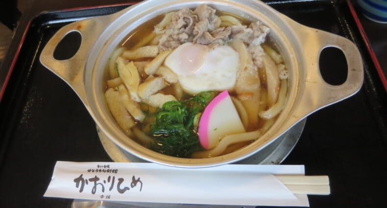 かおりひめ＠香川・愛媛せとうち旬彩館　鍋焼きうどん