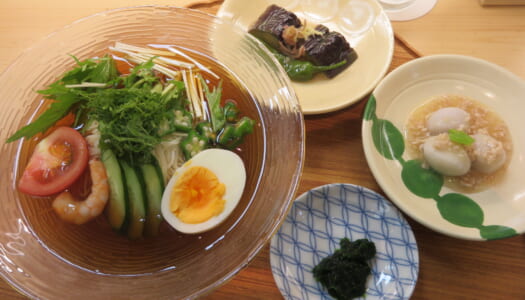 銀座　下鴨茶寮＠松屋　涼風だし香る夏野菜そうめん | 京のとろ湯葉ご飯