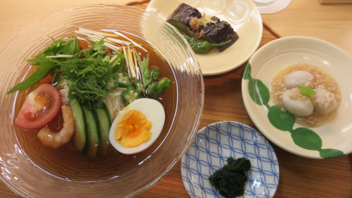下鴨茶寮＠松屋　涼風だし香る夏野菜そうめん