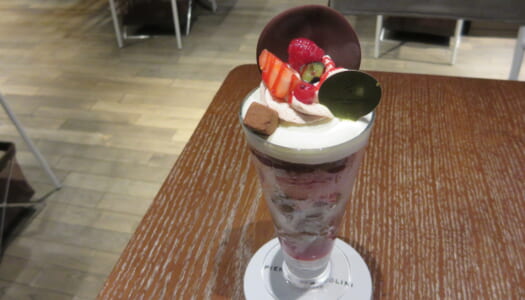 銀座　ピエールマルコリーニ　パフェ オ フリュイルージュ＆ ショコラ | パフェ オ マロン＆ ポム タタン