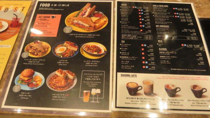 THE CITY BAKERY@インズ メニュー