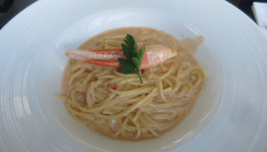 有楽町　LAPIS BLEU TOKYO　蟹のトマトクリームパスタ