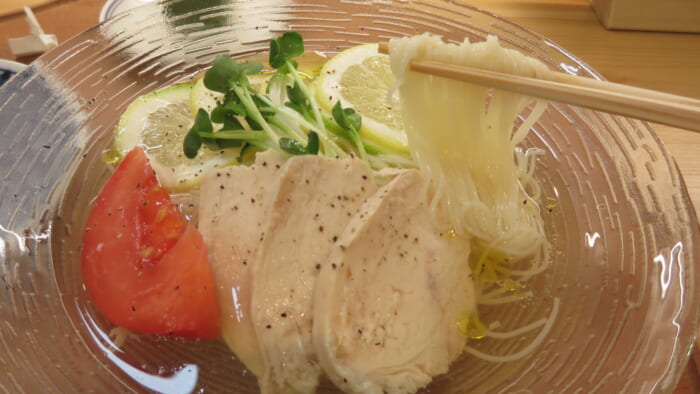 下鴨茶寮＠松屋　鯖すしと塩だし檸檬そうめん