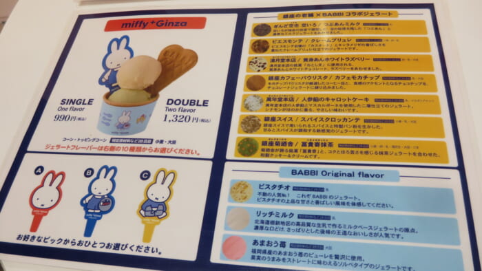 ミッフィーと​めぐる​ かわいくて​ おいしい​ お店＠松屋　BABBIジェラート