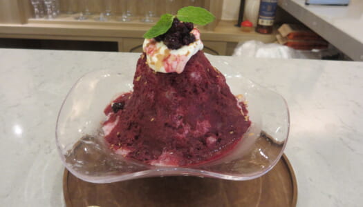 銀座　Grove　かき氷 カシスベリーとハニーヨーグルト