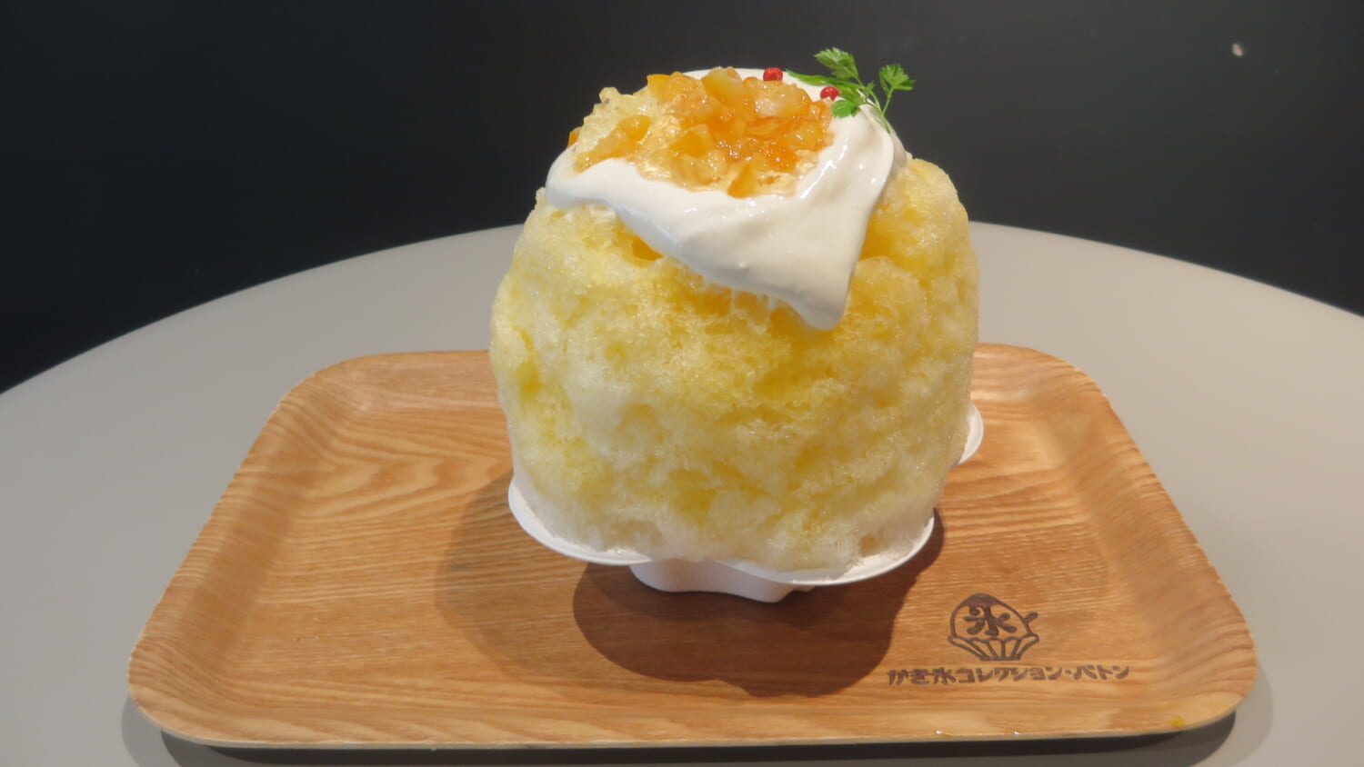 かき氷コレクション・バトン 八重洲堂　柑橘ミックスレアチーズ