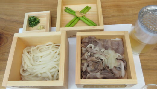 銀座　たかまつ さくらうどん　讃岐オリーブ和牛の肉うどんランチのお重