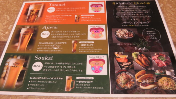 ソソギタテ　メニュー